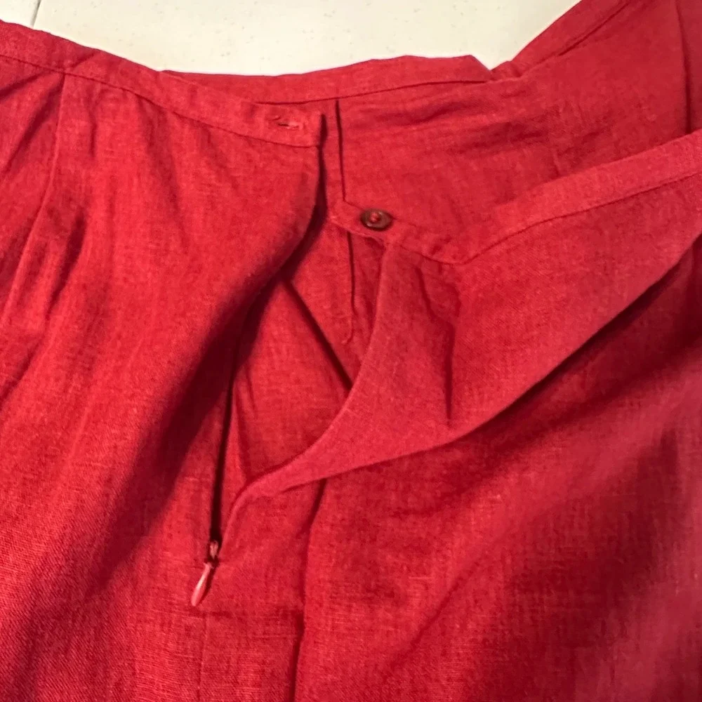 Vintage New York City Design Co Linen Blend Maxi Skirt Tagged 14 Fits 10/12